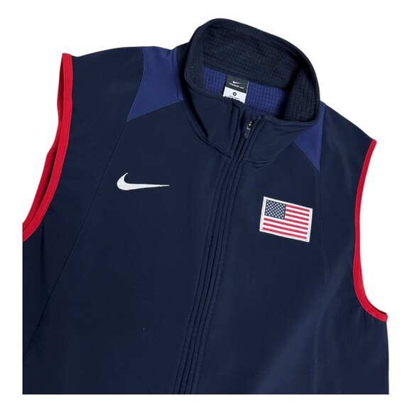 NIKE TEAM USA Olympics Windbreaker Shell Sports Running Vest Mens Medium - Picture 3 of 6
